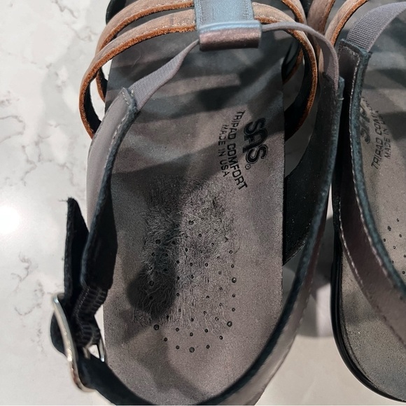 SAS Allegro Comfort Heels Santolina Size Brown Metallic 8 Narrow - Picture 8 of 12